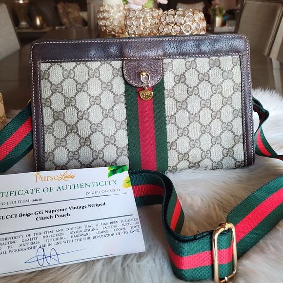 Gucci Handbags - 100% Authentic Gucci vintage web sherry line clutch crossbody bag